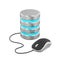 Database Icon with Computer Mouse