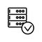 The database is an icon vector. Isolated contour symbol illustration