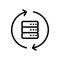 The database is an icon vector. Isolated contour symbol illustration