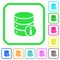 Database info vivid colored flat icons