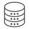 Database line icon, data and analytics, server