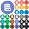 Database loopback round flat multi colored icons