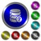 Database query luminous coin-like round color buttons
