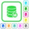 Database save vivid colored flat icons icons