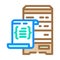 database scripts color icon vector illustration