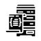 database scripts glyph icon vector illustration