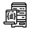 database scripts line icon vector illustration