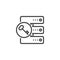 Database server key line icon