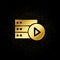 Database, server, play gold icon