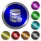 Database timed events luminous coin-like round color buttons