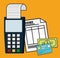 Dataphone invoice payment icon. Vector graphic