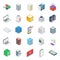 Dataserver Room Isometric Icons Pack