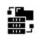 Dataset virtual storage black glyph icon