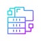 Dataset virtual storage gradient linear vector icon