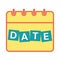 Date in calender, planner for working days, schedule for planing events, timetable of reminder