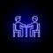 date friendship outline blue neon icon. Elements of friendship line icon. Signs, symbols and vectors can be used for web, logo,