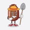 Date Palm Fruit cartoon mascot character with hat and farmer tools