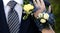 Date Prom Flowers Formal Wear Corsage Hand on Shoulder