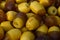 Dates fruit sweet fresh yellow food healthy in market, energy source nutrition