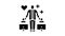 dating consultant online glyph icon animation