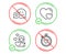 Dating, Love and Hearts icons set. Heartbeat timer sign. Love messenger, Romantic relationships. Love set. Vector