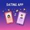 Dating smartphone app concept