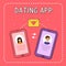 Dating smartphone app concept