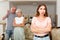 Daughter-in-law is offended by her husband and mother-in-law. Domestic quarrel