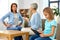 Daughter, mother and grandmother arguing at home