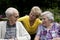 Daughter with Senior Parents Outside