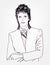 David bowie vector illustration sketch style portrait