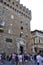 David and Hercules Statues Front of Palazzo Vecchio from Piazza della Signoria Square of Florence Metropolitan City. Italy