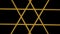 David star symbole, jewish religious symbole. Star of David is created by motion modification of sketched gold ornament.