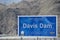 Davis Dam Reclamation Sign, road closed. Arizona USA