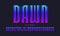 Dawn alphabet of blue pink gradient letters. Luminous display font. Isolated english alphabet