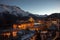 At dawn. Amazing mountain scenery from St. Moritz, Switzerland.