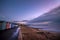 Dawn breaking over the North Sea at Felixstowe