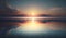 Dawn Breaks on the Ocean A Serene Sunrise Scene. Generative AI