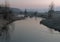 Dawn on the canal in RÃ¼thi SG, Swiss Rhine valley