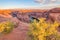 Dawn at Horseshoe Bend. Sunrise colors with Rocks and Colorado River