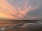 Dawn in January at Coney Island in Brooklyn, New York, NY.