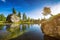 Dawn landscape of the Italian Dolomites