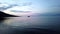 Dawn Light Highlighting Gentle Sea Water Ripples, Gulf of Corinth Bay, Greece