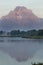 Dawn light on Mt. Moran, Teton National Park, Wyoming.