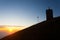 Dawn at the little church, mount Grappa landscape, Italy