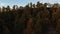 Dawn on Mayak mountain, mountain Dagestan, and aerial view of the greater Caucasus. No color grading.