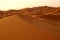 The dawn of a new day in the desert dunes of ERG in Morocco