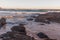 Dawn over Currumbin beach with Surfers Paradise in the background