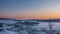 Dawn over a frozen Siberian lake