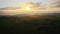 Dawn over the mountain plateau in spring